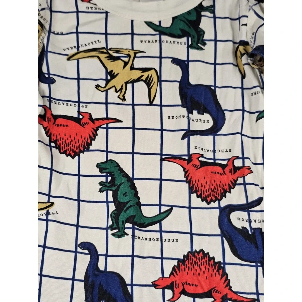 Hanna Andersson Kids‎ Organic Cotton Dinosaur Pajama Set Size 130 US 8 Long John